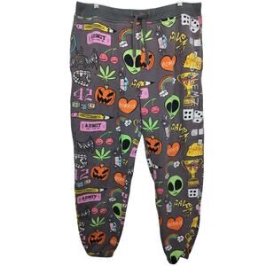 5462) Salem7 Halloween Graphic  Sweatpants Jogger Large